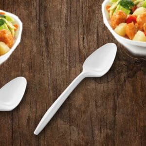 Medium Weight White Polypropylene Plastic Teaspoon – 1000/Case | Disposable Teaspoons for Buffalo Foodservice