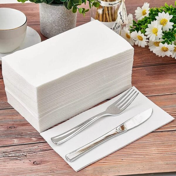 White 2-Ply Dinner Napkin 17” x 15” – 3000/Case | Premium Disposable Napkins for Buffalo Foodservice