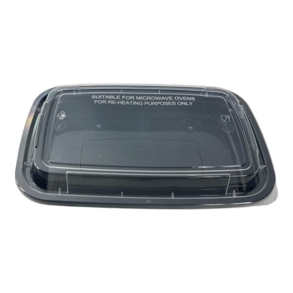16 oz Black Rectangular Microwavable Heavy Weight Container with Lid – 25/Pack | Durable Take-Out Containers for Buffalo Foodservice - Image 6